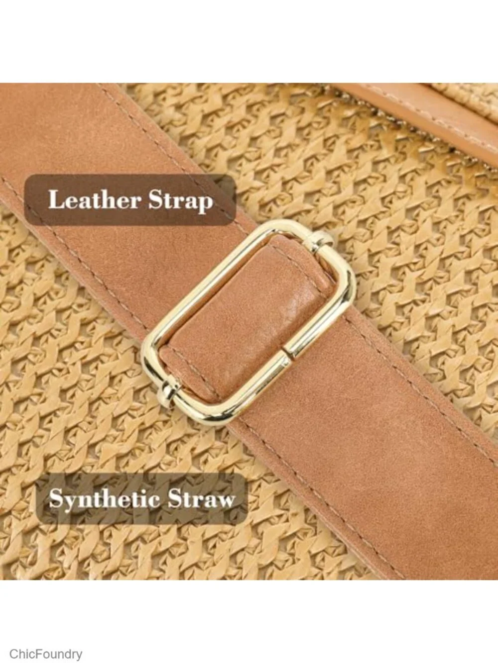 Faux Straw Crossbody Bag, Small Raffia Wristlet Purse with RFID Slots